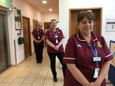 Occupational Health team in HQ reception